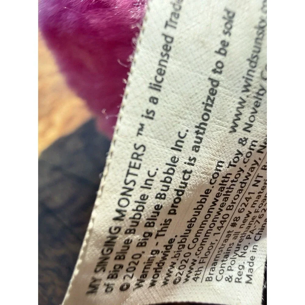 EXCLUSIVE My Singing Monsters Plush Pink Stuffed Animal 6” 2020 Rare HTF *READ*